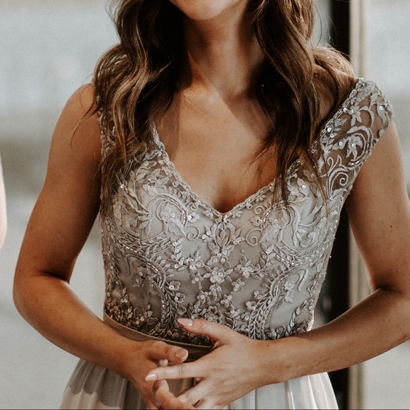 Kennedy Blue beaded grey dress - Picture 5 of 5